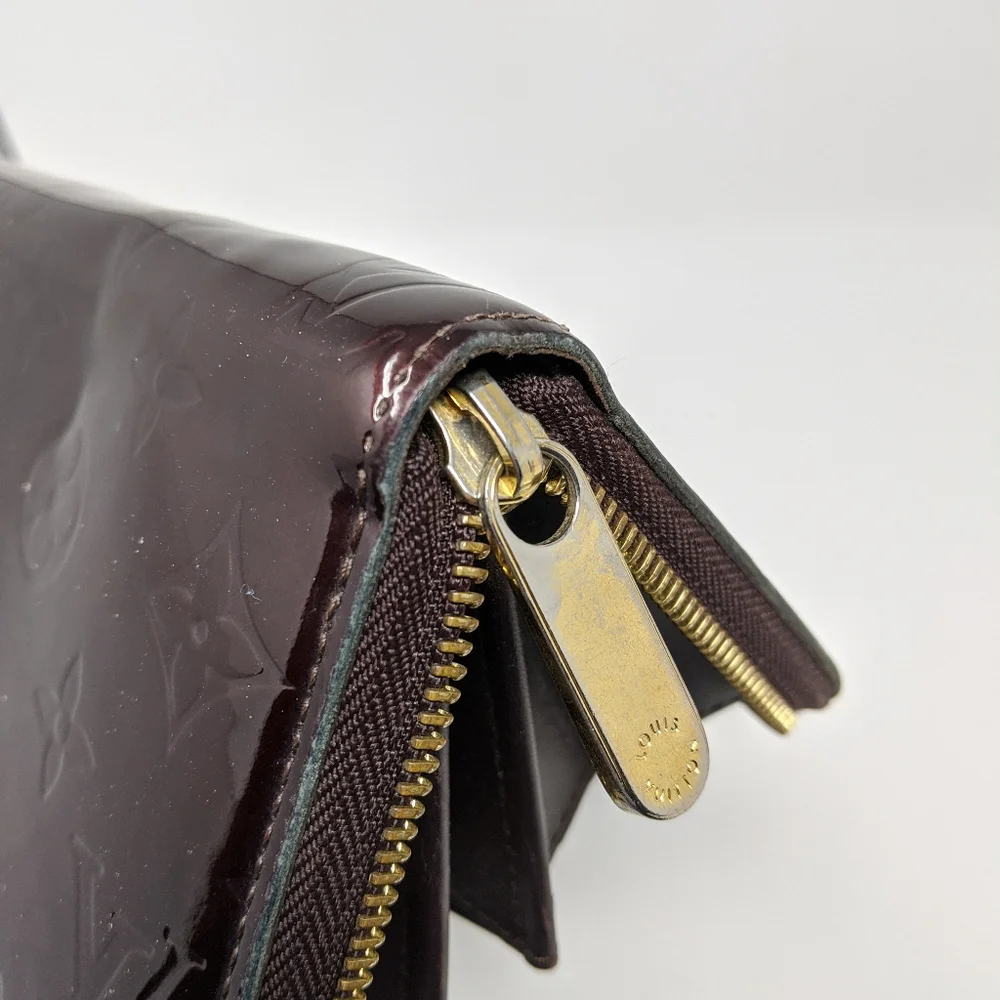 Louis Vuitton Monogram Vernis amaranth wallet zip - Picture 13 of 15